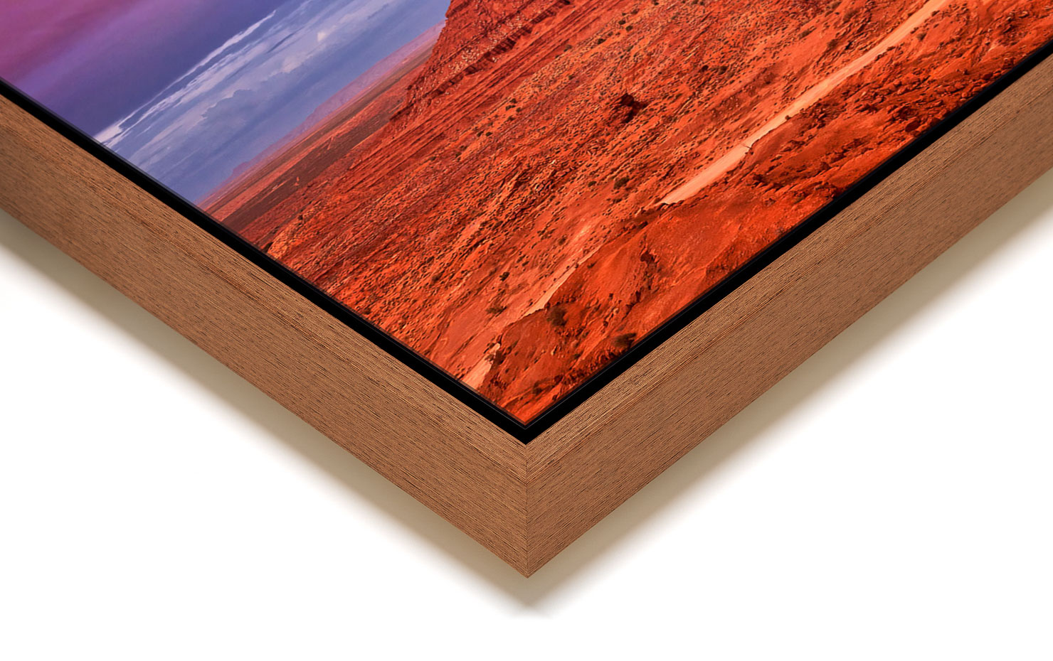red mittens Monument Valley Utah USA buy limited edition photograph landscape Full Light Floating Tray Frame Solid Wood Acrylic Paul Reiffer