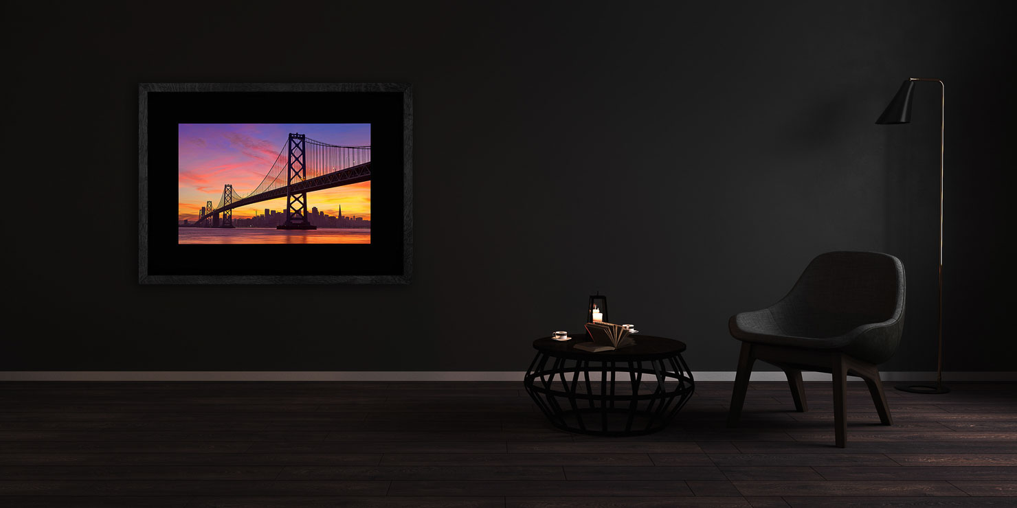 save me san francisco San Francisco California USA buy limited edition photograph landscape Full Solid Wood Black Frame Complete Image Paul Reiffer Apartment 07 Dark Black Solid Wood Frame Paul Reiffer