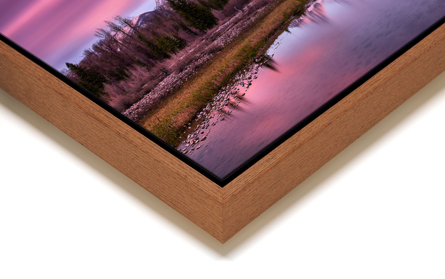 schwabachers sunrise Wyoming USA buy limited edition photograph landscape Full Light Floating Tray Frame Solid Wood Acrylic Paul Reiffer