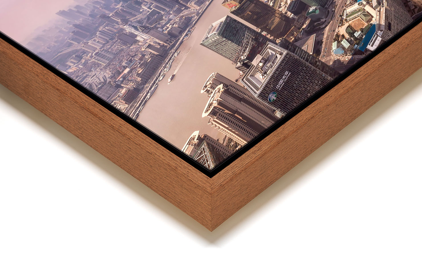 sky high Shanghai China buy limited edition photograph landscape Full Light Floating Tray Frame Solid Wood Acrylic Paul Reiffer