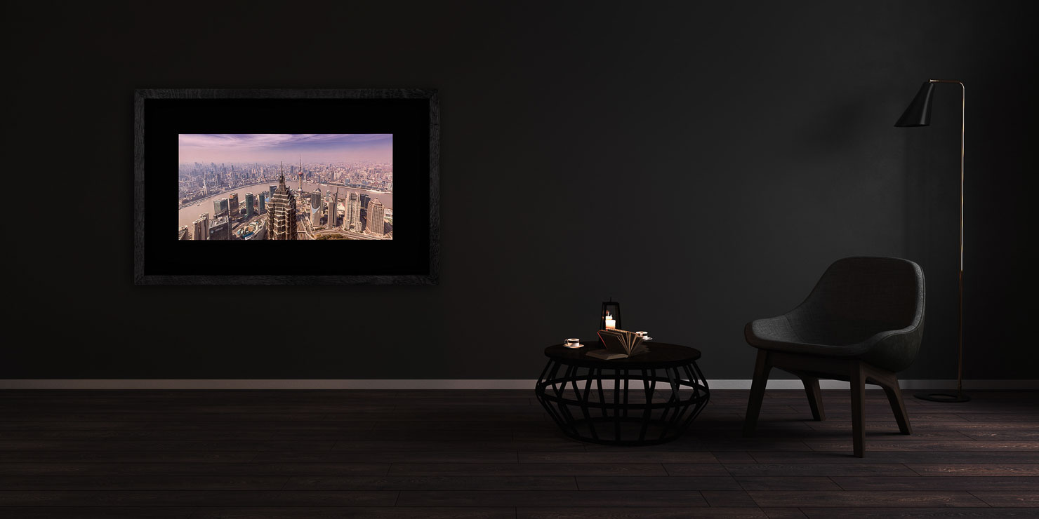 sky high Shanghai China buy limited edition photograph landscape Full Solid Wood Black Frame Complete Image Paul Reiffer Apartment 07 Dark Black Solid Wood Frame Paul Reiffer
