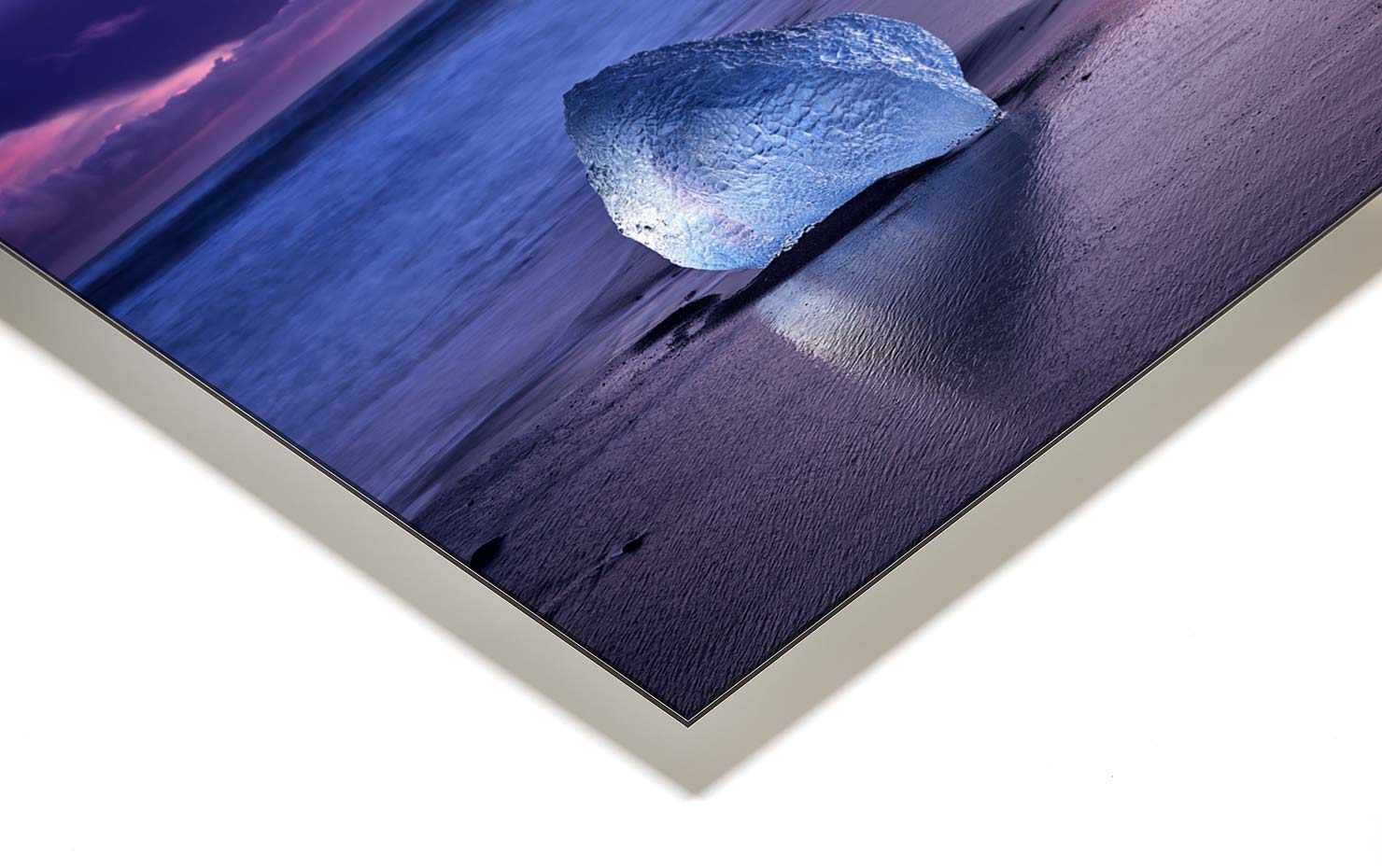 solitaire Jokulsarlon Iceland buy limited edition photograph landscape Full Acrylic Aluminium Metal Frame Paul Reiffer