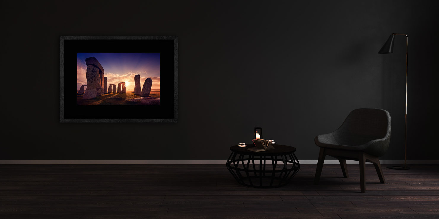 solstice Amesbury England buy limited edition photograph landscape Full Solid Wood Black Frame Complete Image Paul Reiffer Apartment 07 Dark Black Solid Wood Frame Paul Reiffer