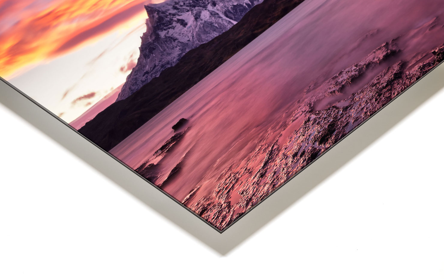 southern fire Torres Del Paine Patagonia Chile buy limited edition photograph landscape Full Acrylic Aluminium Metal Frame Paul Reiffer