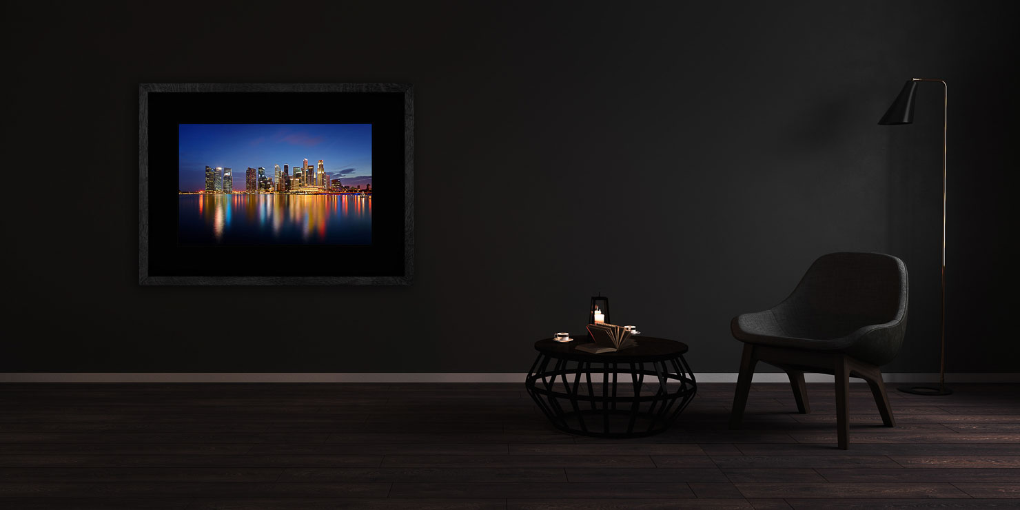 spectrum Singapore buy limited edition photograph landscape Full Solid Wood Black Frame Complete Image Paul Reiffer Apartment 07 Dark Black Solid Wood Frame Paul Reiffer