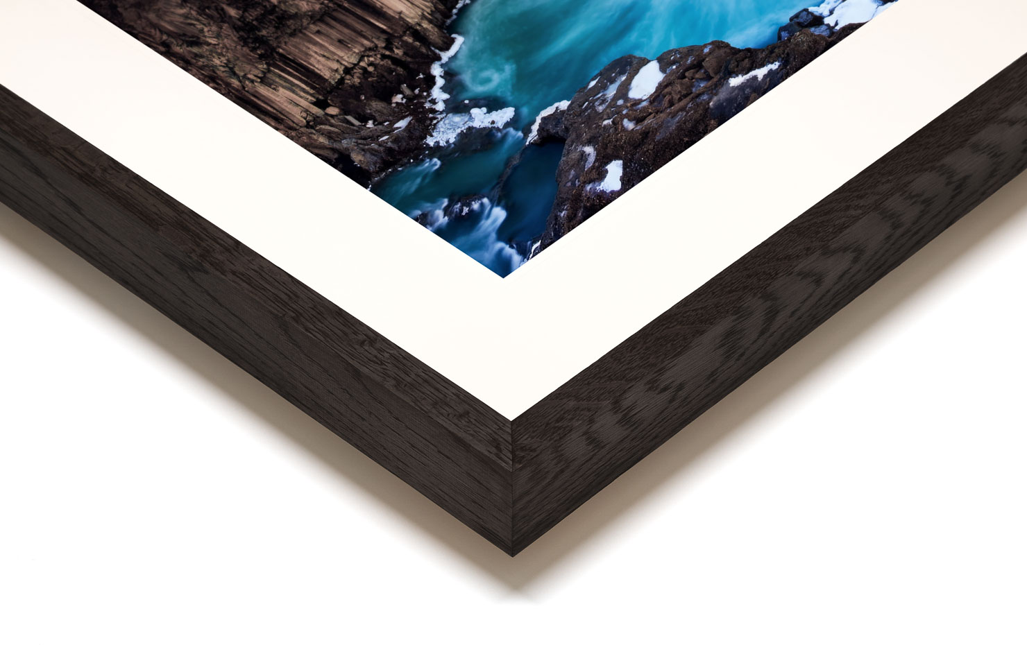 spellbound Aldeyjarfoss Iceland buy limited edition photograph landscape Full Dark Solid Wood Frame Paul Reiffer