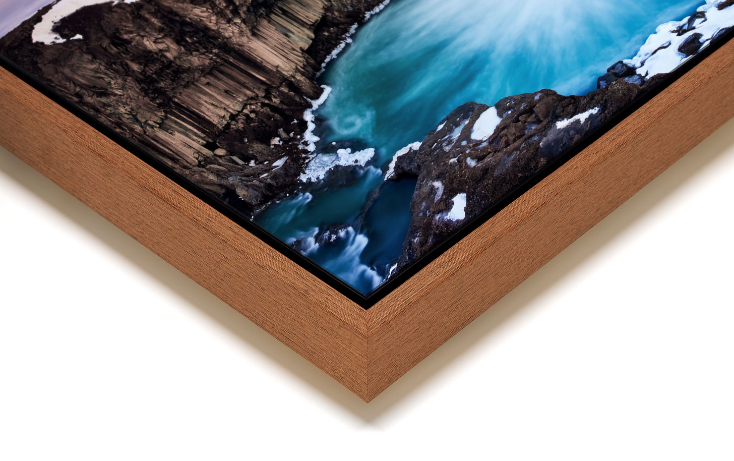 spellbound Aldeyjarfoss Iceland buy limited edition photograph landscape Full Light Floating Tray Frame Solid Wood Acrylic Paul Reiffer