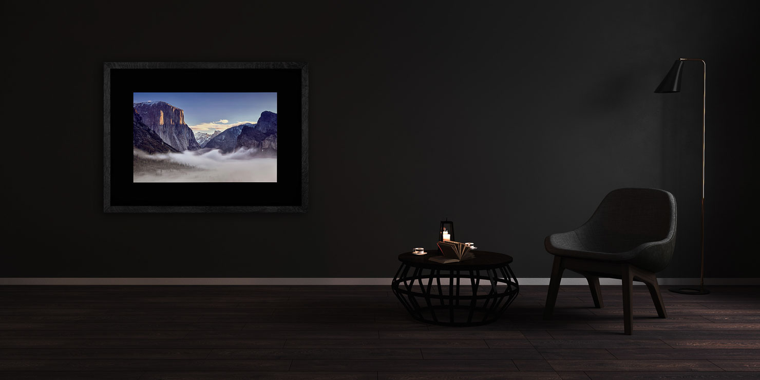 surfs up Yosemite National Park USA buy limited edition photograph landscape Full Solid Wood Black Frame Complete Image Paul Reiffer Apartment 07 Dark Black Solid Wood Frame Paul Reiffer