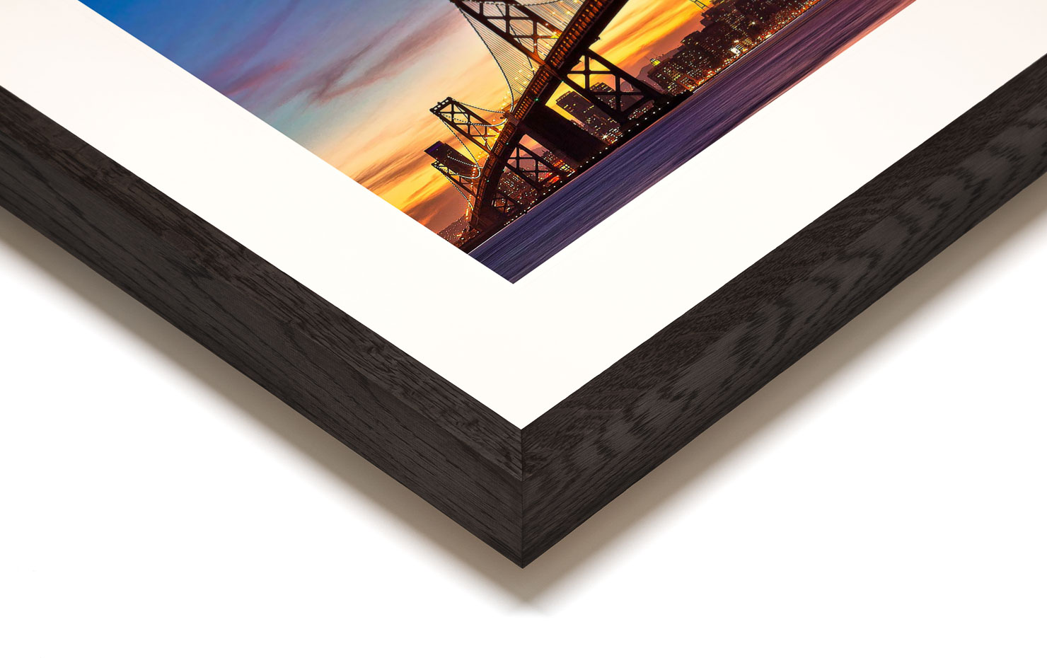 the city by the bay San Francisco California USA buy limited edition photograph landscape Full Dark Solid Wood Frame Paul Reiffer
