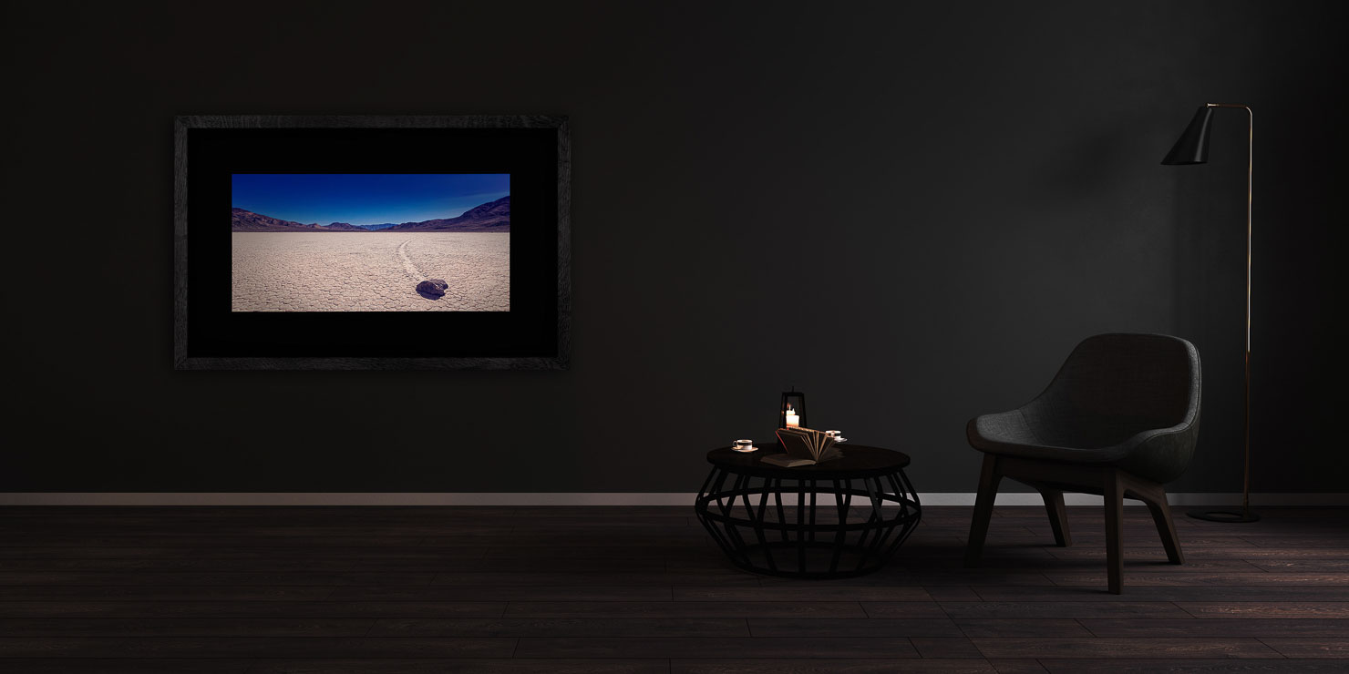 the wanderer Death Valley USA buy limited edition photograph landscape Full Solid Wood Black Frame Complete Image Paul Reiffer Apartment 07 Dark Black Solid Wood Frame Paul Reiffer
