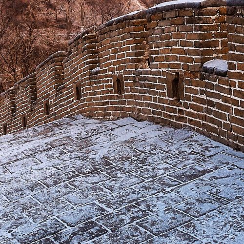 touch of frost Great Wall Beijing China buy limited edition photograph landscape Detail