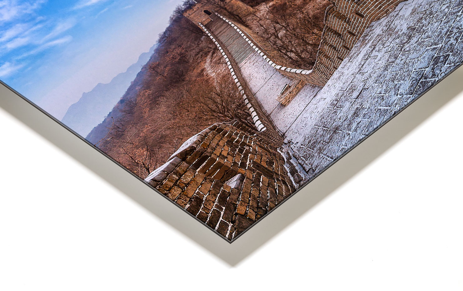 touch of frost Great Wall Beijing China buy limited edition photograph landscape Full Acrylic Aluminium Metal Frame Paul Reiffer