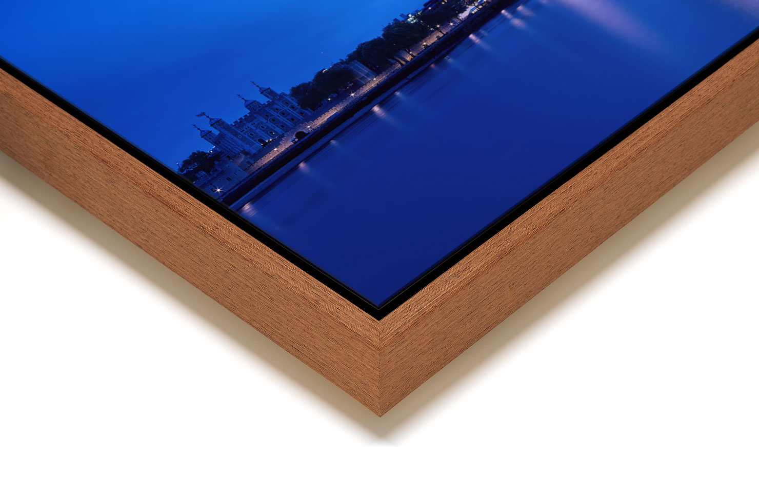tower blues London England buy limited edition photograph landscape Full Light Floating Tray Frame Solid Wood Acrylic Paul Reiffer