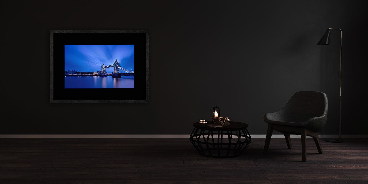 tower blues London England buy limited edition photograph landscape Full Solid Wood Black Frame Complete Image Paul Reiffer Apartment 07 Dark Black Solid Wood Frame Paul Reiffer