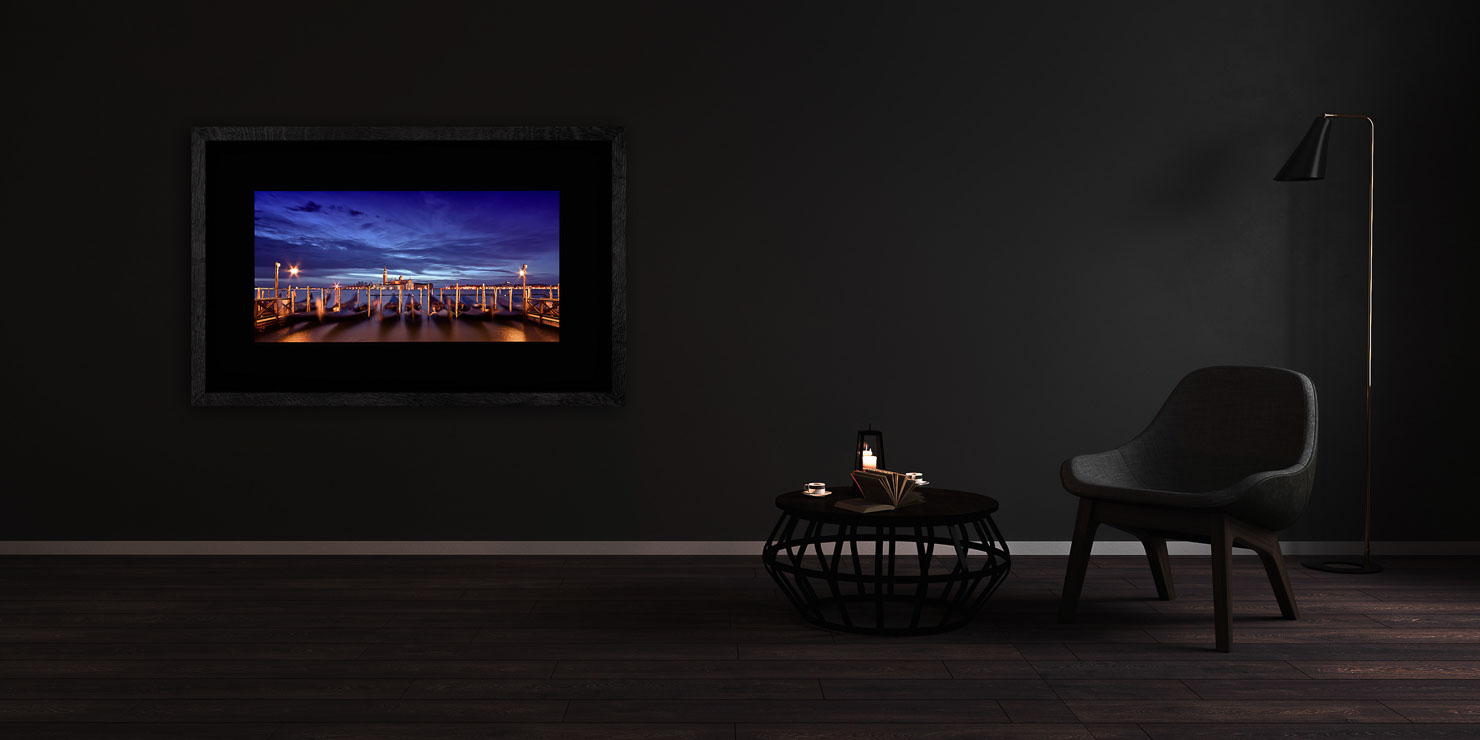 venezia Venice Italy buy limited edition photograph landscape Full Solid Wood Black Frame Complete Image Paul Reiffer Apartment 07 Dark Black Solid Wood Frame Paul Reiffer