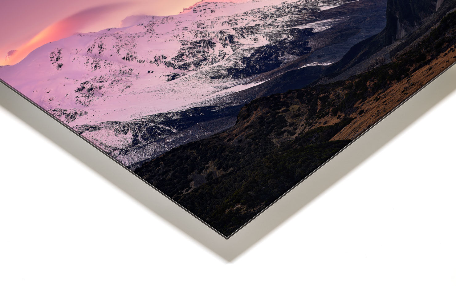 whisper Aoraki Mount Cook New Zealand buy limited edition photograph landscape Full Acrylic Aluminium Metal Frame Paul Reiffer