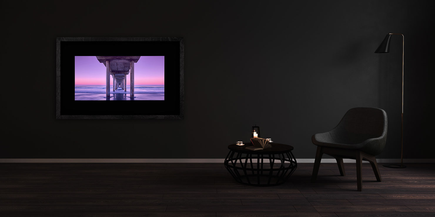 zen La Jolla California USA buy limited edition photograph landscape Full Solid Wood Black Frame Complete Image Paul Reiffer Apartment 07 Dark Black Solid Wood Frame Paul Reiffer