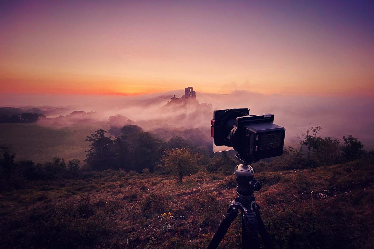 corfe castle bts behind scenes phase one xt dorset paul reiffer print story filming launch limited edition fine art mist