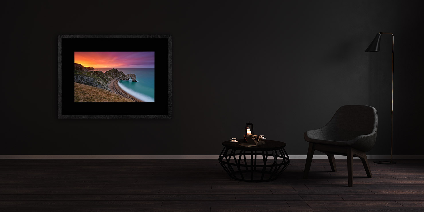 heritage Durdle Door UK buy limited edition photograph landscape Full Solid Wood Black Frame Complete Image Paul Reiffer Apartment 07 Dark Black Solid Wood Frame Paul Reiffer