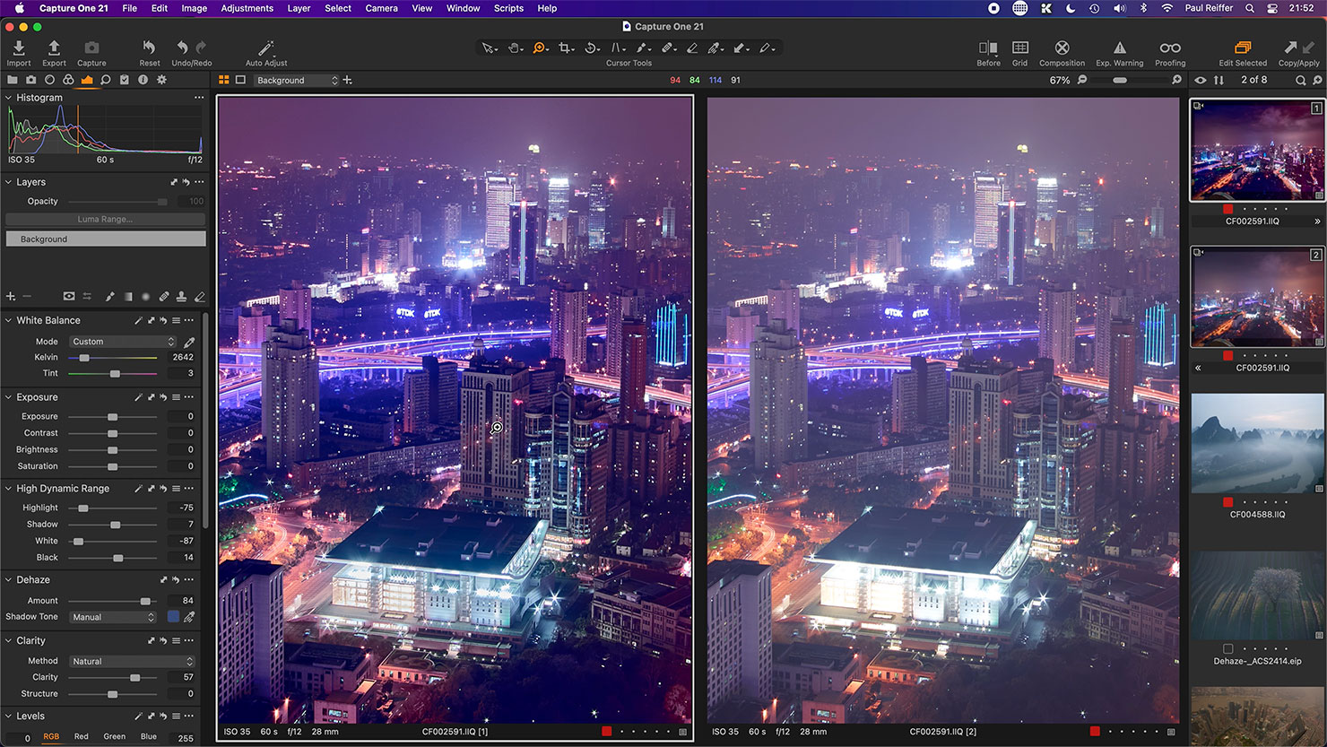 Dehaze City Cityscape Tool Clarity Levels Hdr Capture One 21 Upgrade How To Review Update Features New Release Paul Reiffer Photographer Edit Raw Version