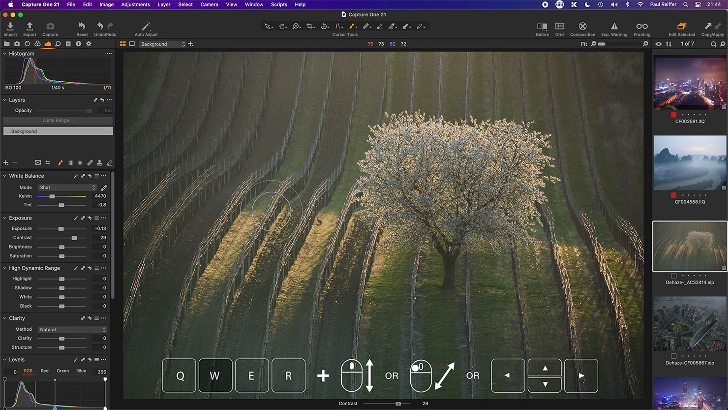 Speed Edit Guide Keyboard Keys Shortcuts Contrast Mouse Capture One 21 Upgrade How To Review Update Features New Release Paul Reiffer Photographer Edit Raw Version