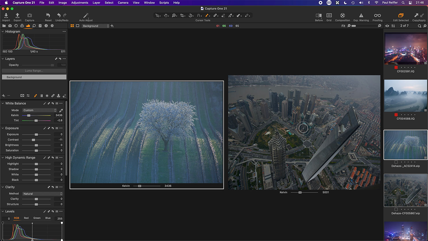 Speed Edit Multiple Multi Images White Balance Tool Capture One 21 Upgrade How To Review Update Features New Release Paul Reiffer Photographer Edit Raw Version