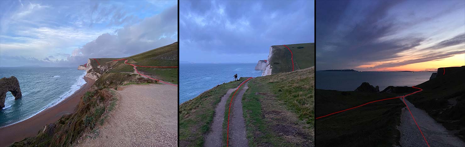 BTS South West Coast Path Route Durdle Door Lulworth Allowed Right Of Way Public Footpath