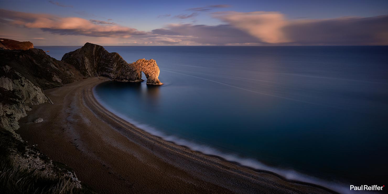 Durdle Door Spotlight Sunset Ocean Long Exposure Paul Reiffer Landscape Photographer Limited Edition