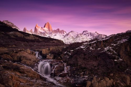 Paul Reiffer Patagonia Argentina Photography Workshop El Chalten Sunrise Mt Mount Fitz Roy Glacier Waterfall Winter