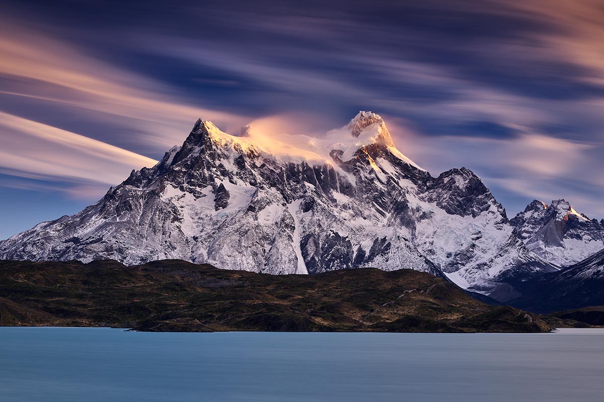 Paul Reiffer Patagonia Chile Photography Workshop Sunrise Still Torres del Paine Cerro Paine Grande Lake Pehoe