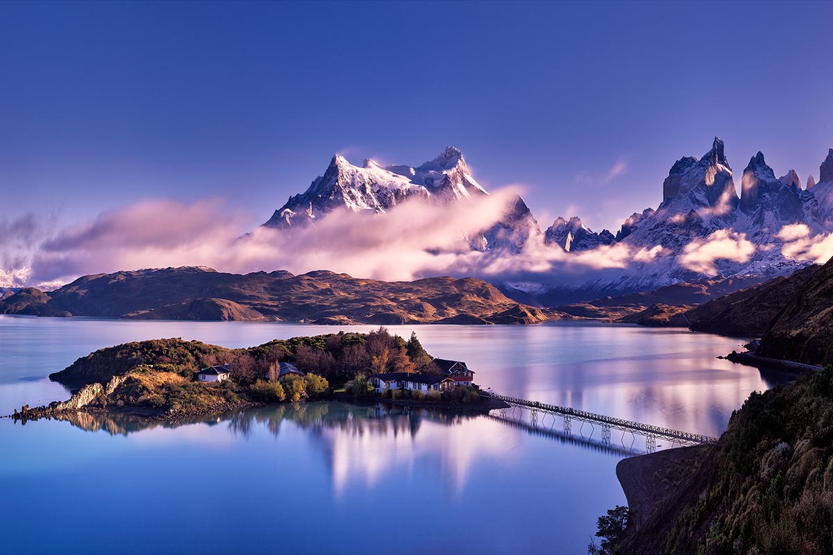 Paul Reiffer Patagonia Chile Photography Workshop Sunrise Sunset Still Torres del Paine Cerro Grande Lake Pehoe Hosteria Island Hotel