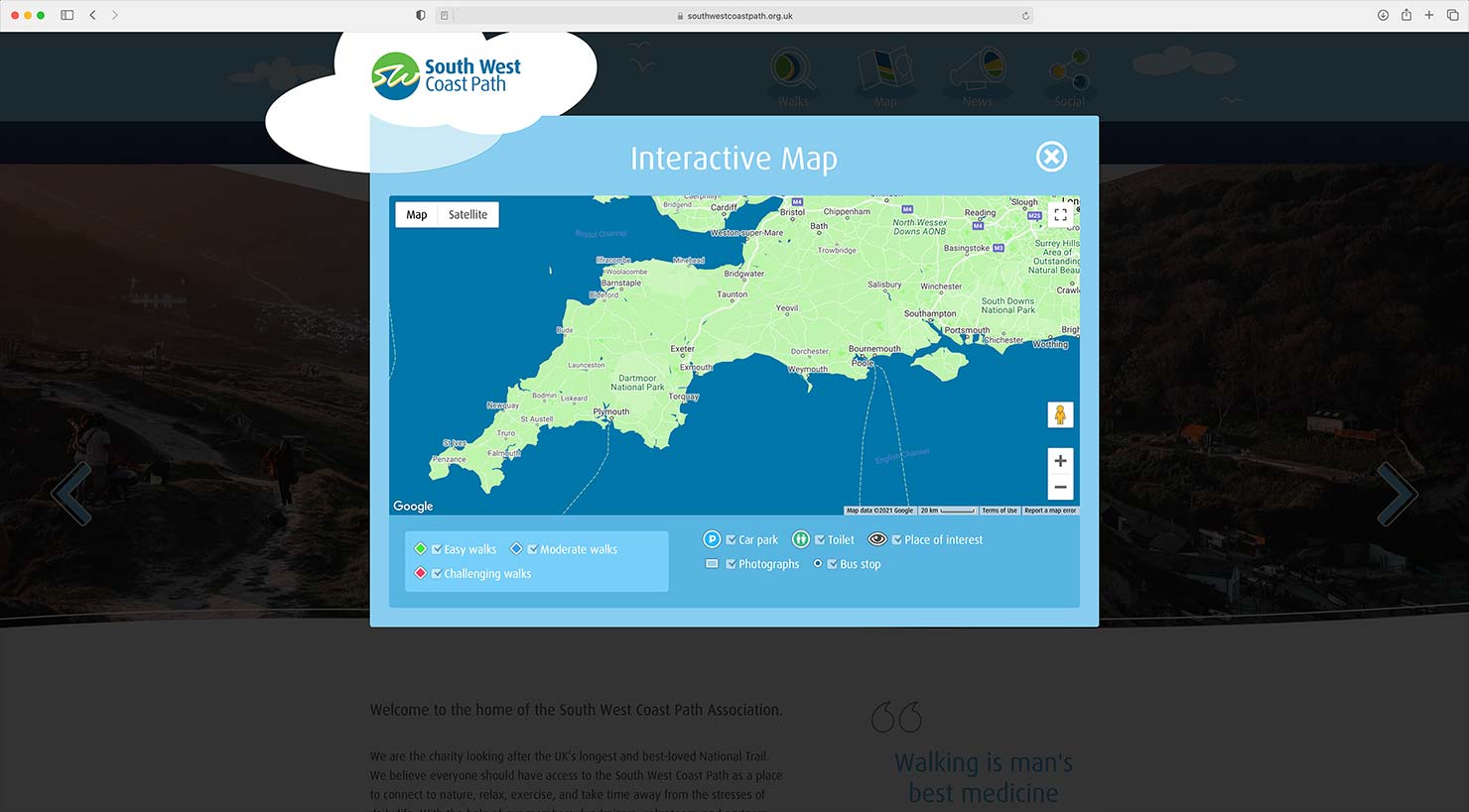 South West Coast Path Right Of Way Map Website Resource Non Profit Planet World Heritage Lulworth Estate