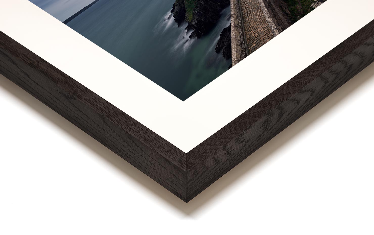 la petit lueur Brest France Phare Minou Coast buy limited edition photograph landscape Full Dark Solid Wood Frame Paul Reiffer