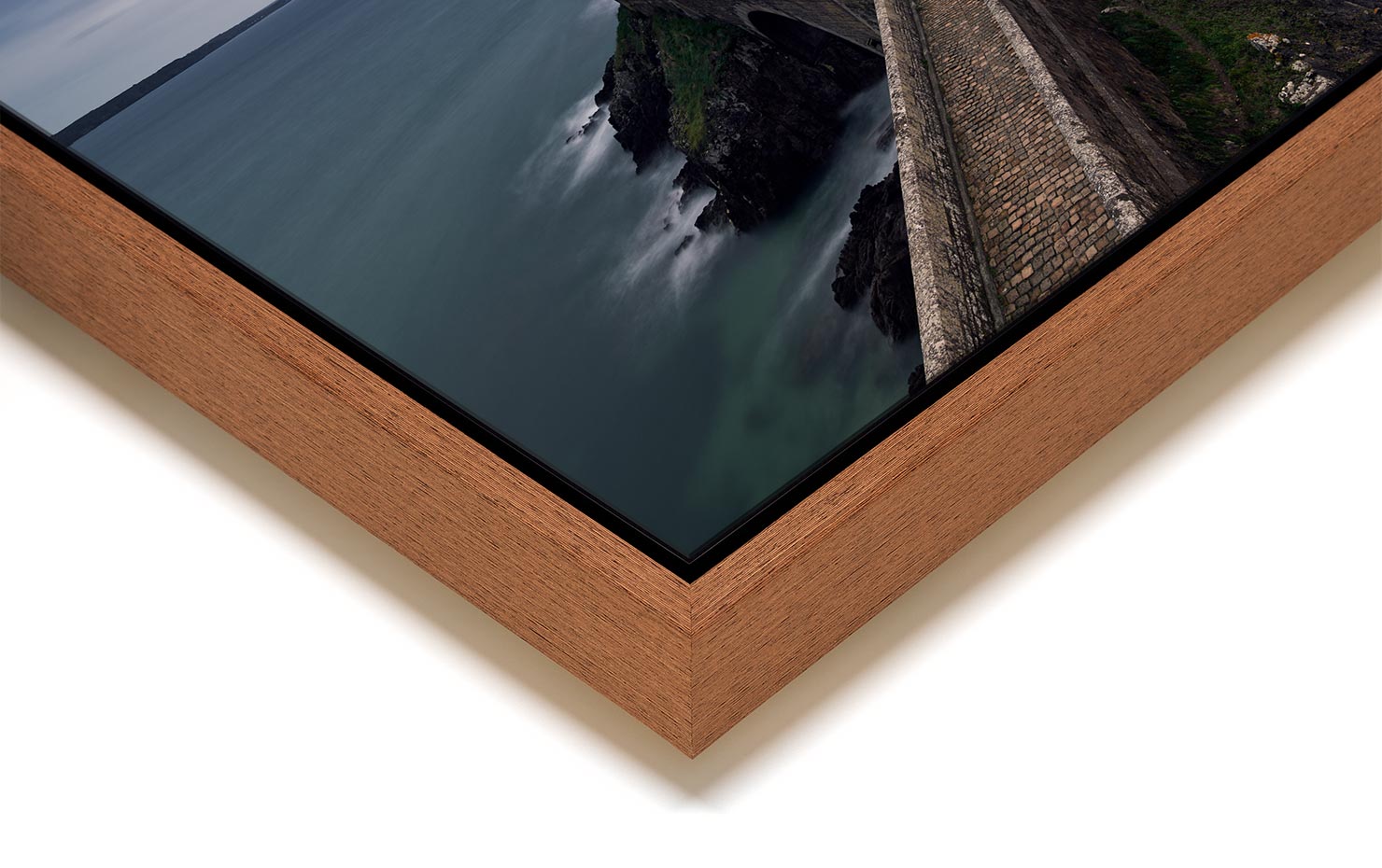 la petit lueur Brest France Phare Minou Coast buy limited edition photograph landscape Full Light Floating Tray Frame Solid Wood Acrylic Paul Reiffer
