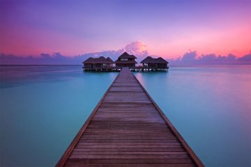 Huvafen Fushi Maldives Overwater Underwater Spa Jetty Sunrise Iconic Hotel Hospitality Photography Luxury Resort Paul Reiffer Commercial Photographer