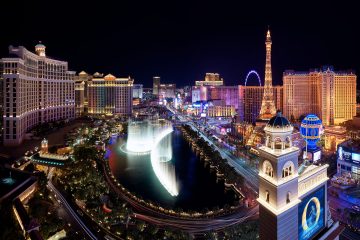 Las Vegas Skyline Hotel Cosmopolitan View Bellagio Fountains Iconic Destination Suite Hotel Hospitality Photography Luxury Resort Paul Reiffer Commercial Photographer