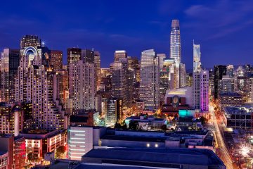 San Francisco View InterContinental Marriott W Hotels Market Mission Downtown Rooftop Night Hotel Hospitality Photography Luxury Resort Paul Reiffer Commercial Photographer