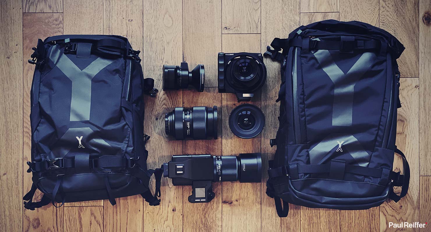 Two Bags Side By Side Nya-Evo Fjord 36 60C Comparison Phase One XF XT Camera Systems Large Medium Format Lenses RCI Kit Paul Reiffer