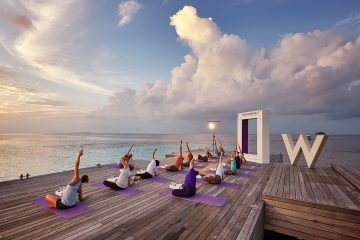 W Maldives Destination Yoga Tara Stiles Retreat Deck Sunset Fitness Hotel Hospitality Photography Luxury Resort Paul Reiffer Commercial Photographer