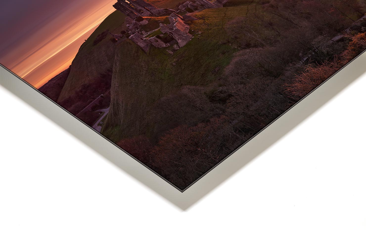 king of the castle Corfe Dorset UK buy limited edition photograph landscape Full Acrylic Aluminium Metal Frame Paul Reiffer