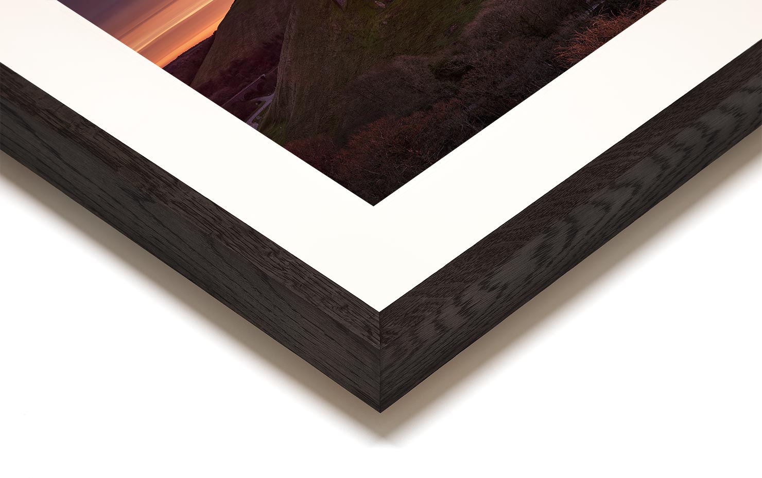 king of the castle Corfe Dorset UK buy limited edition photograph landscape Full Dark Solid Wood Frame Paul Reiffer