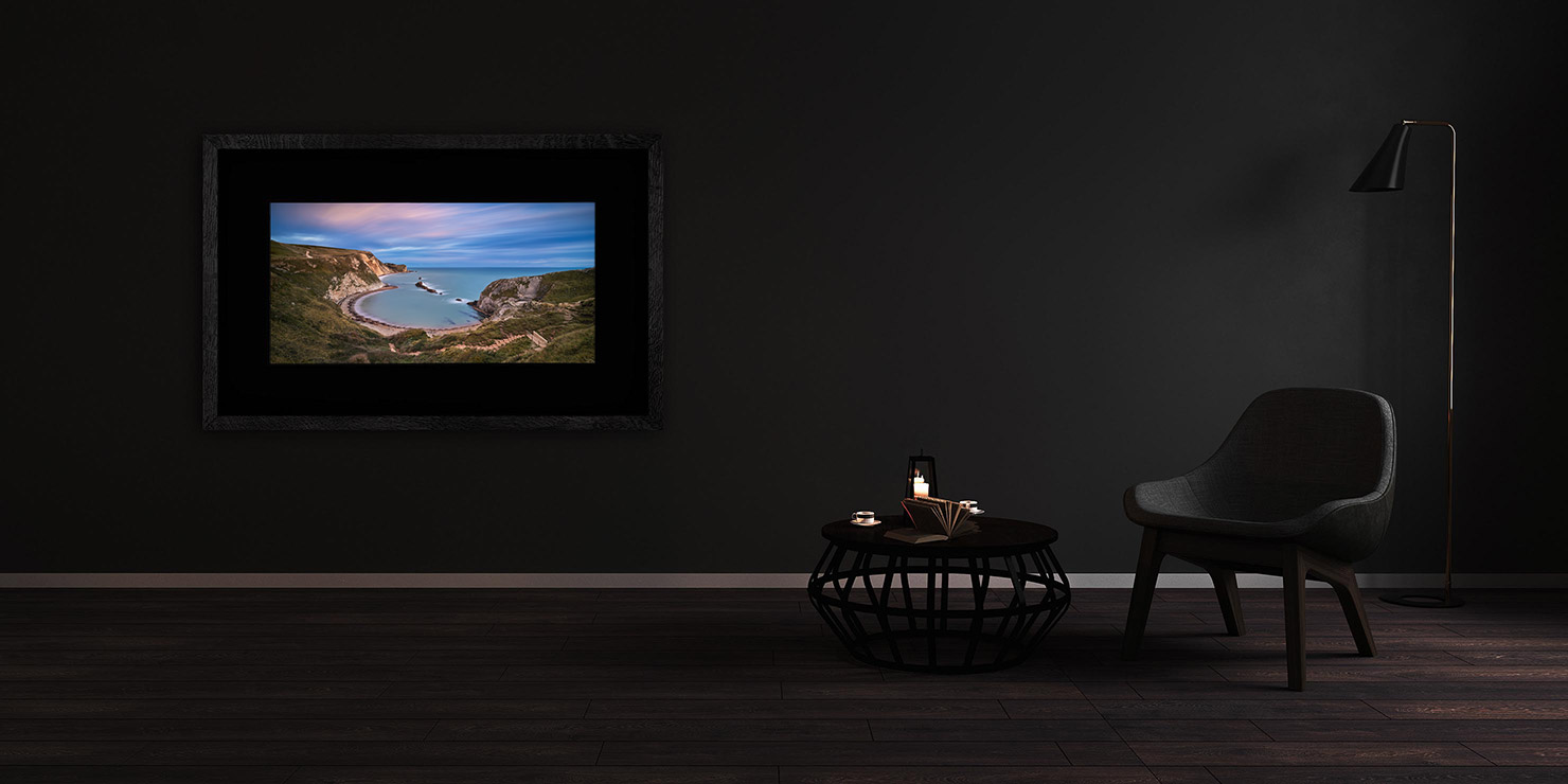 man o war Lulworth Dorset UK buy limited edition photograph landscape Full Solid Wood Black Frame Complete Image Paul Reiffer Apartment 07 Dark Black Solid Wood Frame Paul Reiffer