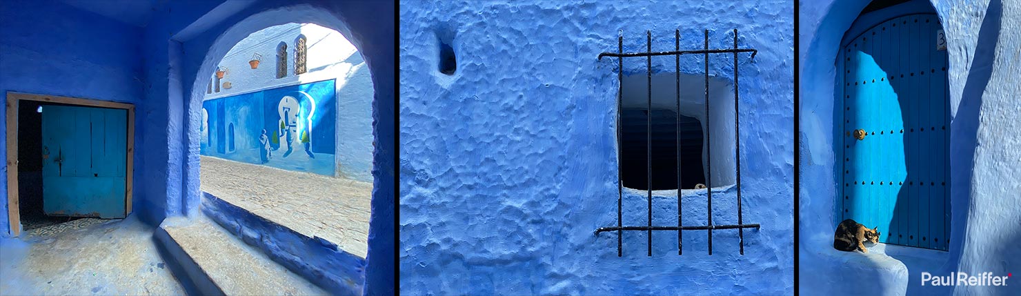 Blue Walls Arches Alleys City Explore Visit Chefchaouen Morocco Locations Early Morning Empty Street Scenes Paul Reiffer Photographer iPhone Travel Apple Landscape Photography