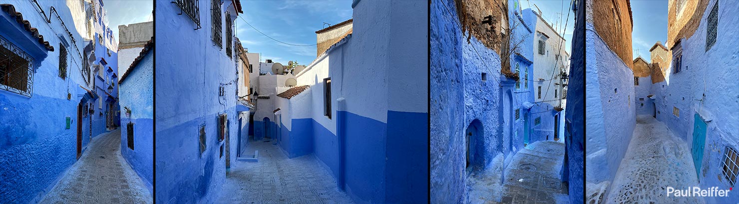 Blue Walls City Explore Visit Chefchaouen Morocco Locations Early Morning Empty Street Scenes Paul Reiffer Photographer iPhone Travel Apple Landscape Photography