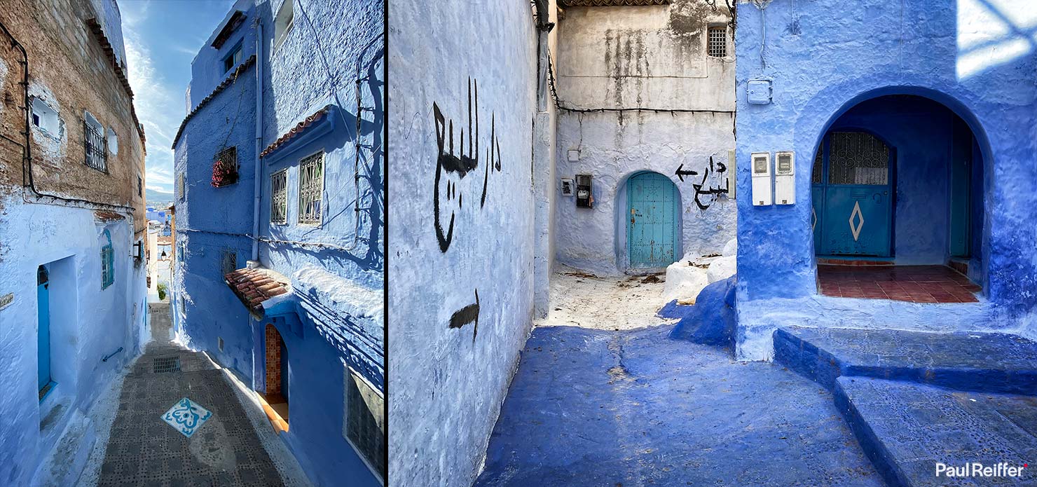 Streets Chefchaouen Morocco Daytime Midday Sun Blue Walls City Empty Towers Kasbah Steps Visit Best Explore Paul Reiffer Photographer iPhone Travel Photography