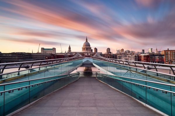 banner header image new beginnings st pauls cathedral london millennium bridge sunset buy limited edition print paul reiffer photograph photography