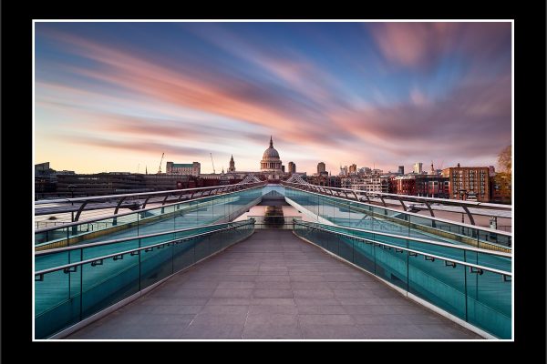 product image new beginnings st pauls cathedral london millennium bridge sunset buy limited edition print paul reiffer photograph photography