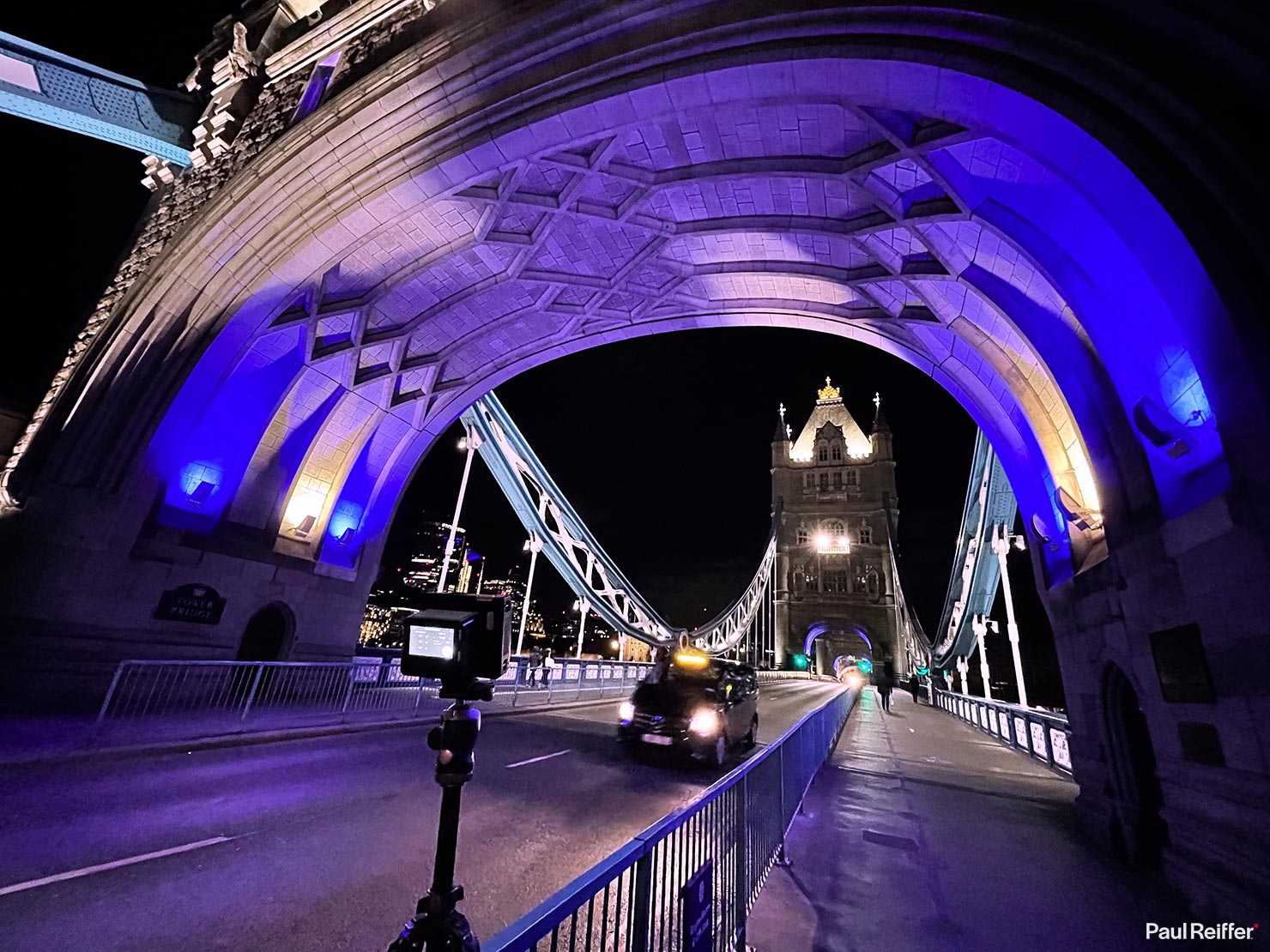 BTS Tower Bridge Light Trails London City Skyline Cityscape Traffic Frame Average Long Exposure Landmark Paul Reiffer Photographer Phase One Photo Night