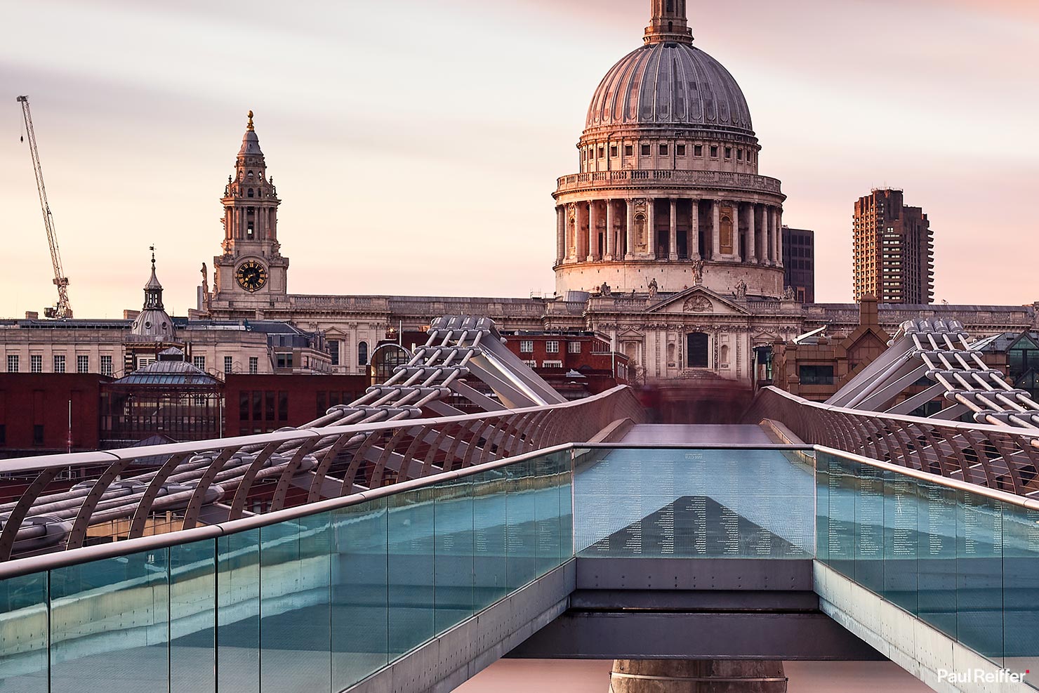 New Beginnings Crop St Pauls Millennium Bridge City Of London Sunset Frame Average Long Exposure Phase One Sky Paul Reiffer Landscape Photographer Fine Art Print