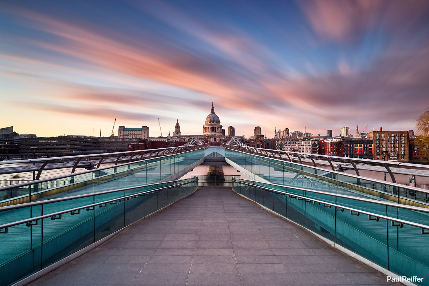 New Beginnings St Pauls Millennium Bridge City Of London Sunset Frame Average Long Exposure Phase One Sky Paul Reiffer Landscape Photographer Fine Art Print